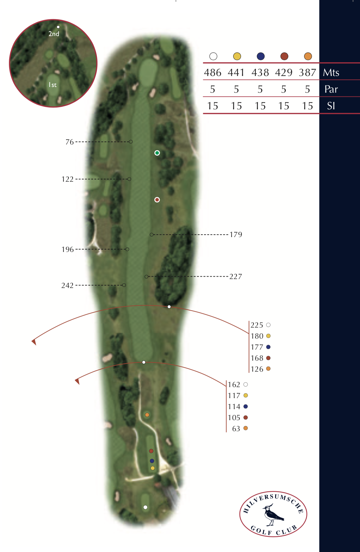 Hole 1 plattegrond