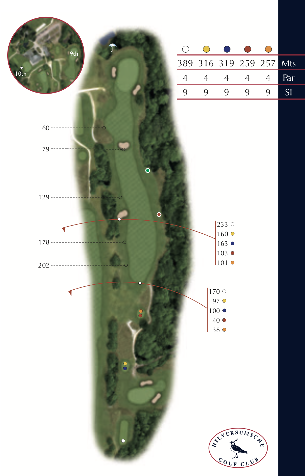 Hole 9 plattegrond