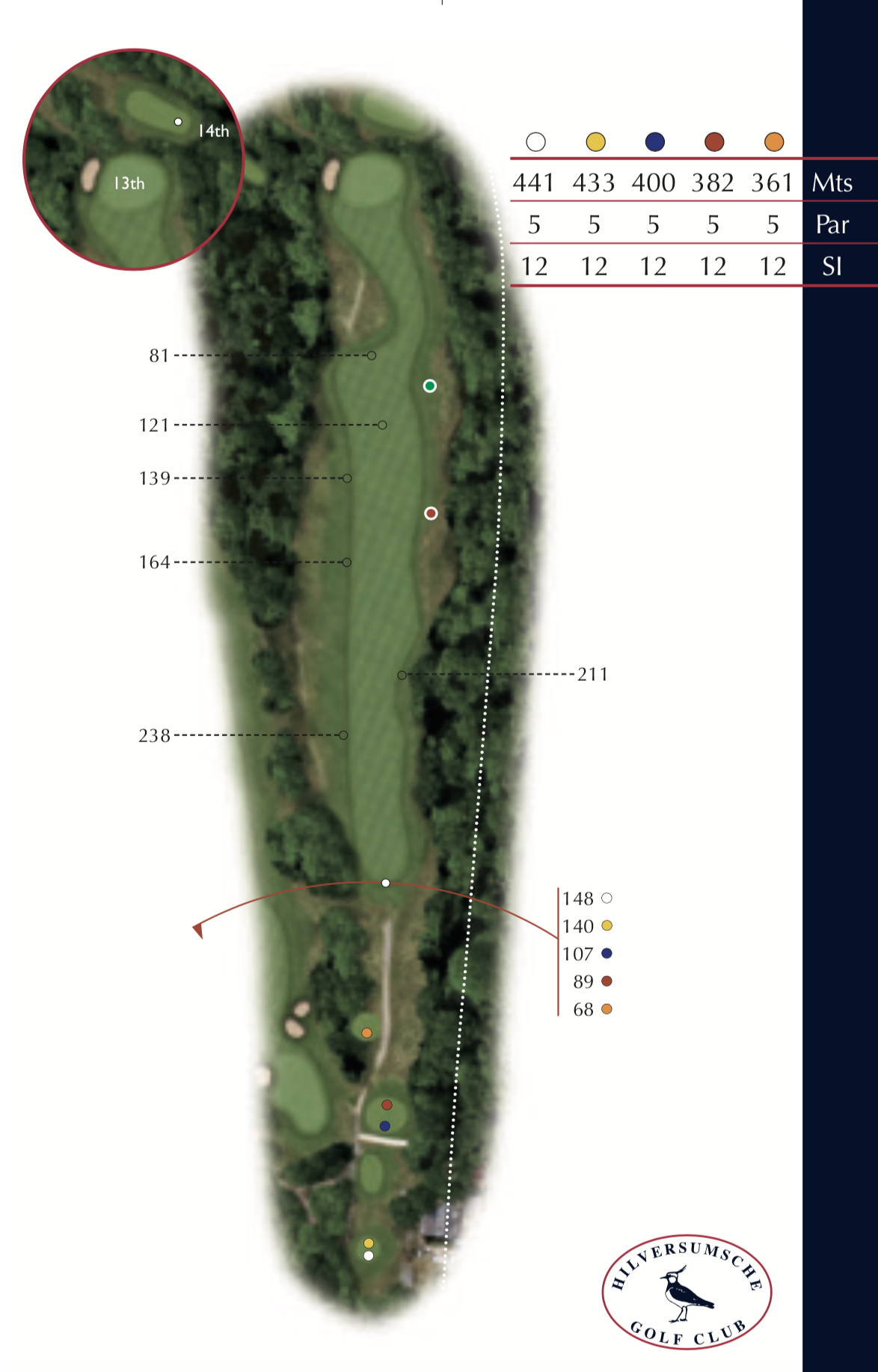 Hole 13 plattegrond