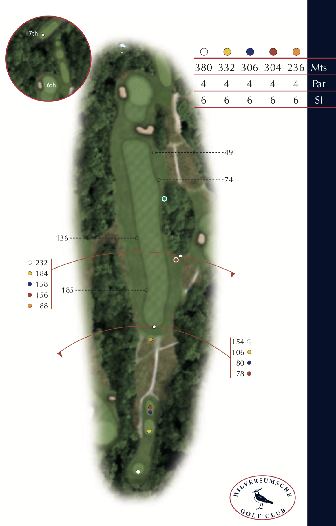 Hole 16 plattegrond